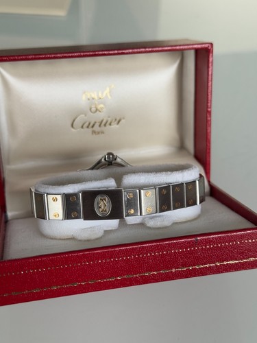 Cartier Santos Octagon 0907 Super Rare Ghost Dial Automatic Ladies Wrist Watch - Picture 11 of 13