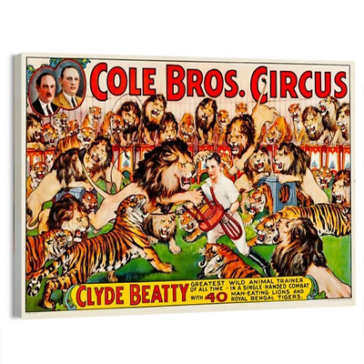 1923 Cole Brothers - Clyde Beatty Big Cats Movie Poster or Canvas