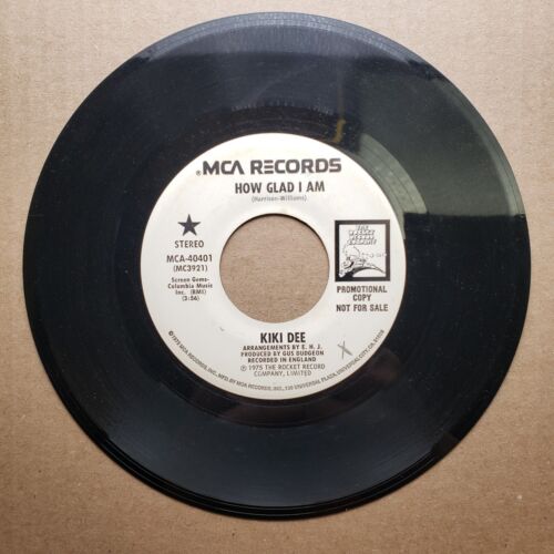 Kiki Dee - How Glad I Am - Promo Copy - Vinyl Record 45 RPM - Picture 1 of 2