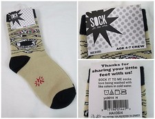 Sock It To Me Socks Boy Kids Youth Crew Mummy Age 3-7 Shoe Size 8-13 New