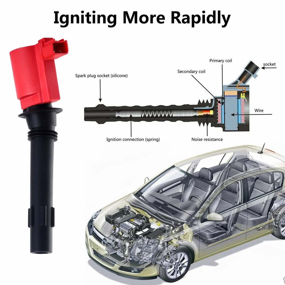 Ignition Coil，Iridium Spark Plug Pack For Ford Falcon Territory BA BF SX SY 4.0L - image 3 of 4
