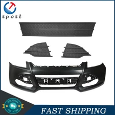 For 2013 2014 2015 2016 Ford Escape 1pc Front Bumper Cover & 3pcs Grille Kit