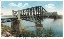 Postcard 1936 Le Pont De Quebec Bridge, Quebec, Canada VTG VPC02.