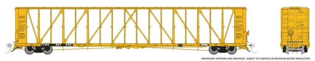 Rapido HO Scale ~ 73' Centerbeam Lumber Car ~ Trailer Train Rapido HO Scale ~ 73' Centerbeam Lumber Car ~ Trailer Train