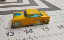 Aurora AFX Slot Car 1777 '55 Chevy Bel Air In Yellow HO Slot Car