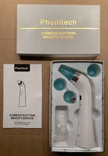 PHENITECH COMEDO SUCTION BEAUTY DEVICE, ACNE BLACKHEAD REMOVER, NEW OPEN BOX NOB