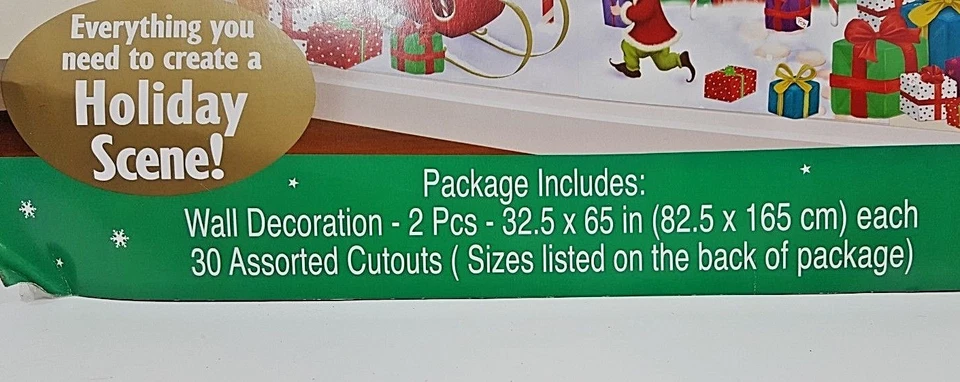 Kit de decoración de pared de Navidad Polo Norte taller de lujo nuevo en paquete nuevo Foto 4 de 4