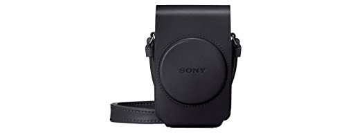 New Sony Soft Leather Camera Case LCS-RXG/B Black Shoulder Strap