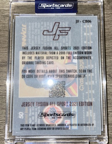 Craig Biggio GAME USED Jersey Fusion Swatch Card - Houston Astros 2006 - Picture 3 of 3
