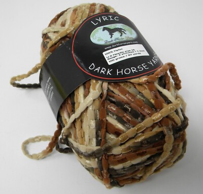 1 Skein Dark Horse Lyric Brown Tan   Nylon  Some Stretch Yarn #110
