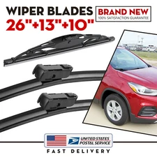 26"+13"+10" F&R Windshield Wiper Blades All Season For CHEVROLET Trax 2013-2023