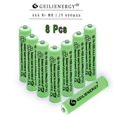 Geilienergy 8x AAA 1.2V NiMH Rechargeable Battery Garden Solar Light LED Battery
