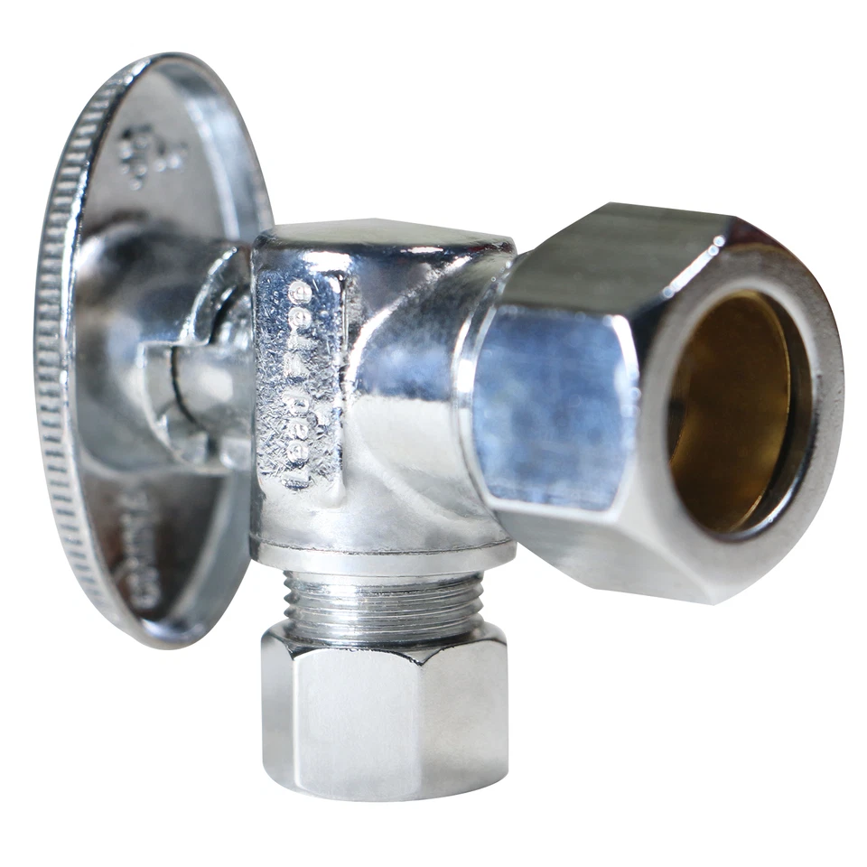 20 шт. XFITTING 5/8 «x 3/8» OD сжатия угол стоп-клапан, 1/4 оборота, свинец бесплатно - Изображение 3 из 4