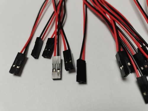 100 pcs Jumper wire Female to Female 2 Pin Pitch 2.54mm 2 colors Cable 30cm 12" - Picture 2 of 5