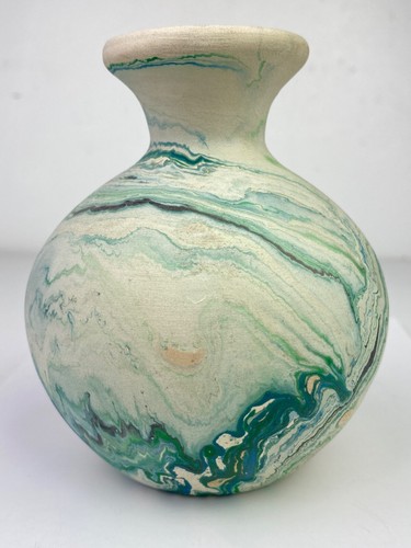 Vintage Nemadji 4.5" Vase - Blues & Greens - Picture 8 of 8