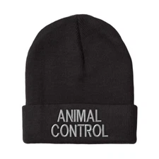 Beanies for Men Animal Control Investigate A Embroidery Humor Acrylic Skull Cap