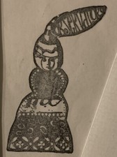 Zettiology Mixed Media Female Face Script Rubber Stamp