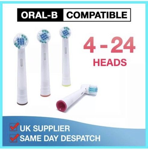 Electric Toothbrush Heads Compatible With Oral B Toothbrush Head 4-16 Heads Pack - Picture 7 of 7