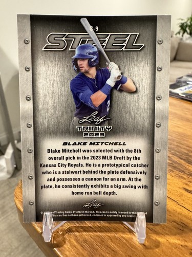 Mega Box Baseball 2023 Leaf Trinity Blake Mitchell Rookie RC Acciaio Laser🔥📈 - Foto 2 di 2