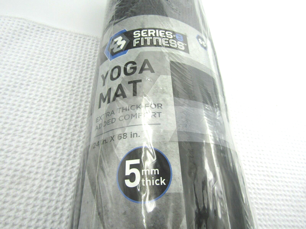 Non-Slip Black Yoga Mat for Pilates Fitness & Exercise – Men Women Kids