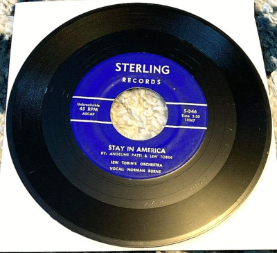 Norman Burns: Stay in America/Gossippy Little Robin 45 odd song poems HEAR
