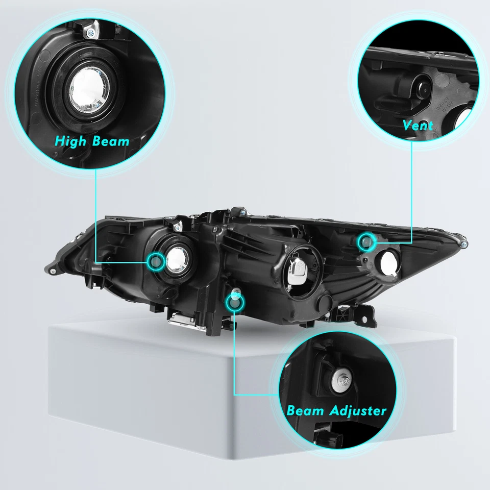 Пара черных ксеноновых фар в сборе для Acura TSX 2009-2014 годов выпуска 09-14 - Изображение 3 из 4