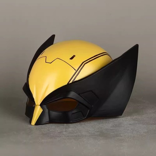 Deadpool3 Deadpool & Wolverine Cosplay Helmet Half Face Mask PVC Gray White Prop - Picture 8 of 17