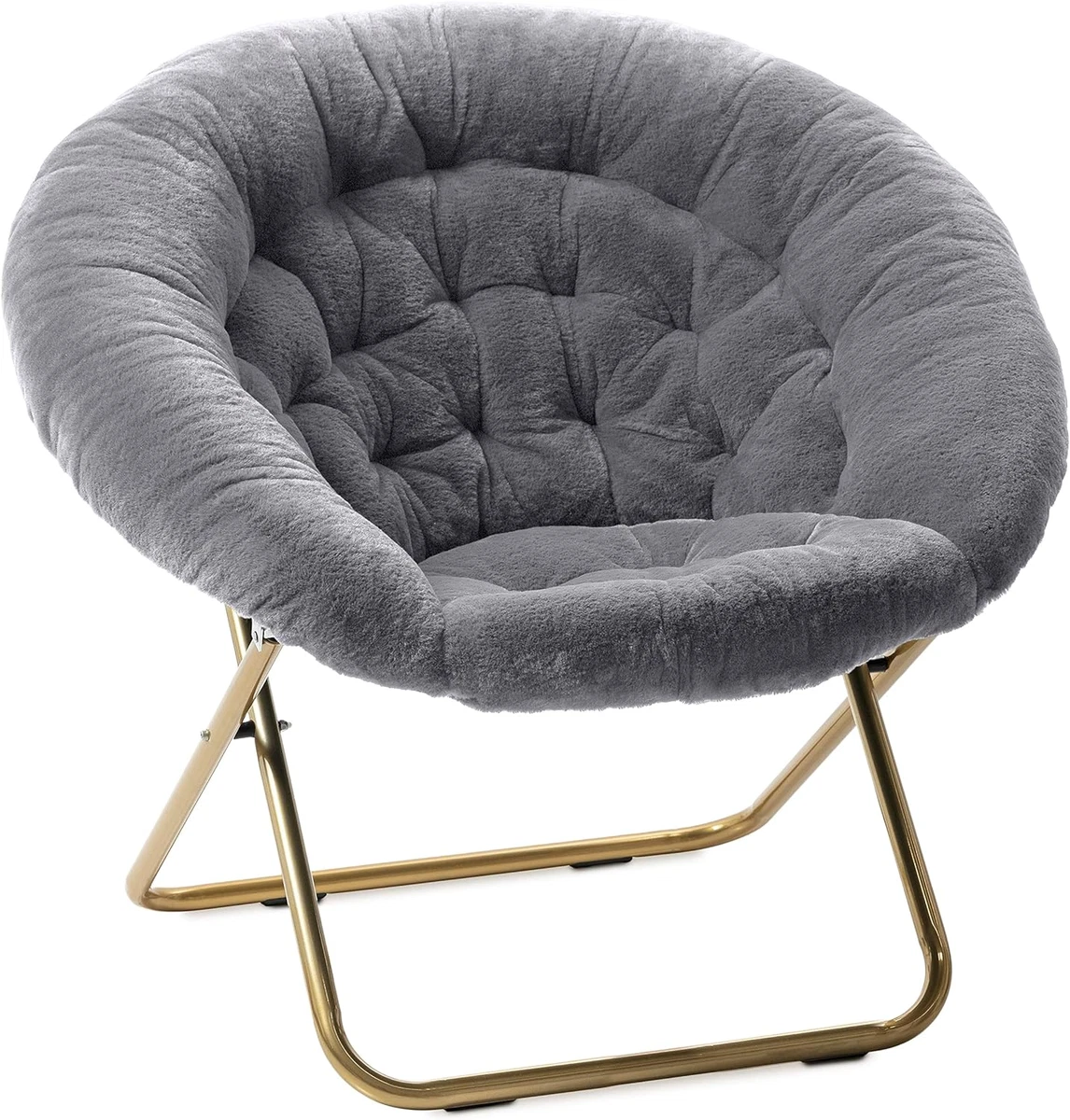 Cozy Chair Faux Fur Saucer Chair for Bedroom X Large 25D X 38W X