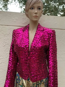 hot pink sequin jacket