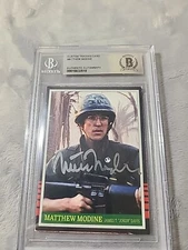 Matthew Modine Signed Card "Full Metal Jacket" Beckett BAS James T "Joker Davis 