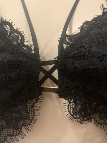 Bralette stile schiena Aerie Racer nera piccola foderata circa 6-8 vedi descrizione - Foto 2 di 10