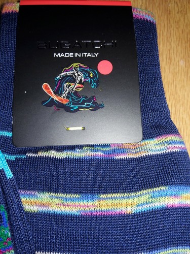 Bugatchi Designer Dress Socks Multi-Color Pineapple/Striped, One Size - 4 Pairs! - Picture 9 of 12