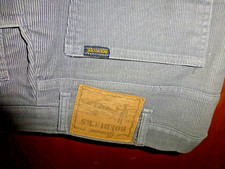 Vintage Genuine Sears Roebucks Gray Corduroy Cords Pants Mens Size 38x30