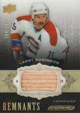 2018-19 Upper Deck Engrained Remnants #R-LR Larry Robinson/100