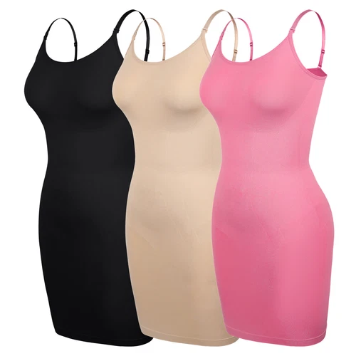 Seamless Shapewear Slips for Under Dresses Women Tummy Control Full Slip Shaper - Picture 7 of 33