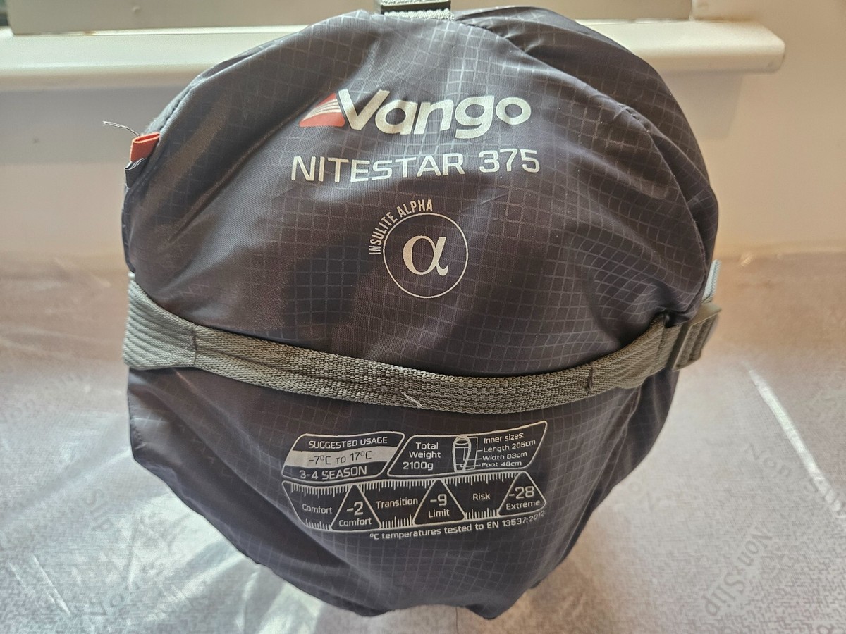Sac De Couchage Vango Nitestar Alpha 375 - Taille Large, Confort -2°C, Occasion, 3 Saisons