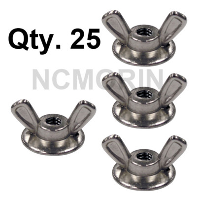 Qty 25 HD Hurricane Shutter Panel Washered  Wingnuts 1/4 - 20 Wing nut