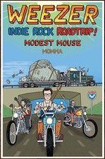 WEEZER | MODEST MOUSE 2023 Indie Rock Roadtrip Summer Tour Ltd Ed RARE Poster!