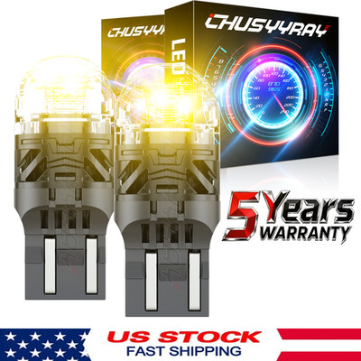 Dual Color 7443 LED Turn Signal Blinker Light for Ford Chevy GMC Switchback Bulb