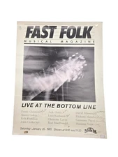 Fast Folk Concert 1985 Poster  - Signed By all 12 Performers,  Rare!