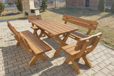 Gartenmöbel Parkmöbel Gartensitzgruppe  Garnitur Sitzgruppe Balkonset "TYROL"