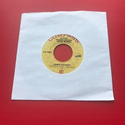 JAMES BOUNTY  Action Speaks Louder Than Words 1967 US 7'' vinyl single 45 Wigan