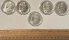 US Coin Lot Of 5, Morgan Silver Dollars, 2 Of 1884, 2 Of 1902, 1 Of 1904, VG Cnd