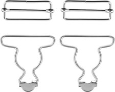 2Pairs Overall Buckles Replacement Adjustable Jean Overalls No-Sew Button Bib Cl