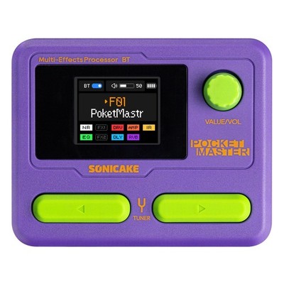 Pocket Master-Portable Multi Effects Pedal, 100+ Built-in Guitar/Bass/Acousti...