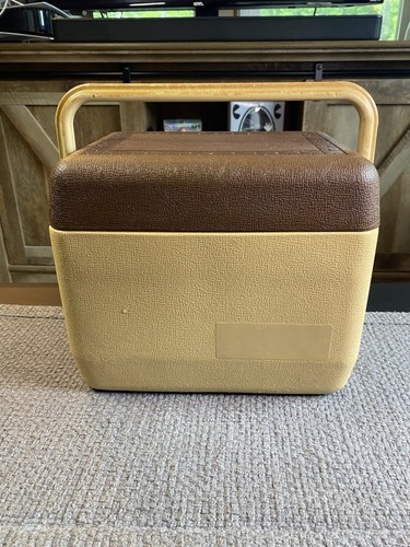 Vintage 70s GOTT Lunch Tote Tan Brown Model 1806 USA Lunchbox I Believe Complete - Picture 4 of 10