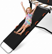 Trampoline Slide and Ladder for Kids Secure Toddler Safe Entry