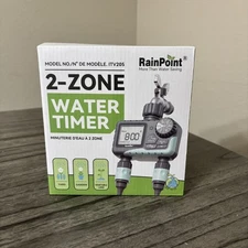 NEW RainPoint Programmable 2 Zone Water Timer - Model Number ITV205
