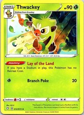 Thwackey Shining Fates 012/072 Uncommon Pokemon Near Mint Pokemon Card