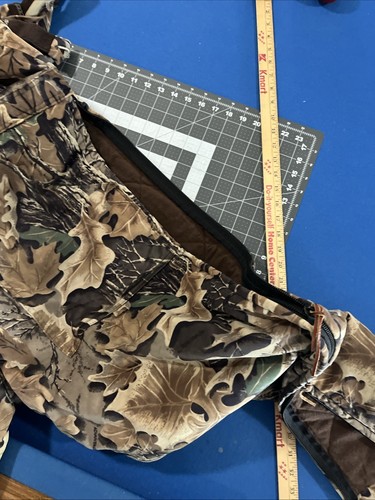 VTG Pella Camo Overalls Size L Brown Advantage Camo Insulated Hunt Full Zip Leg - Bild 7 von 13